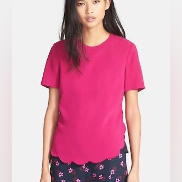 A.L.C. Adams Top- Scalloped Layered Hem NWT Sz 4 - Picture 3 of 9